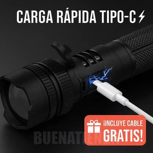LINTERNA ULTRA POTENTE 2X1 QUE ILUMINA COMO NUNCA 🔦