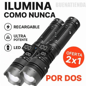 LINTERNA ULTRA POTENTE 2X1 QUE ILUMINA COMO NUNCA 🔦
