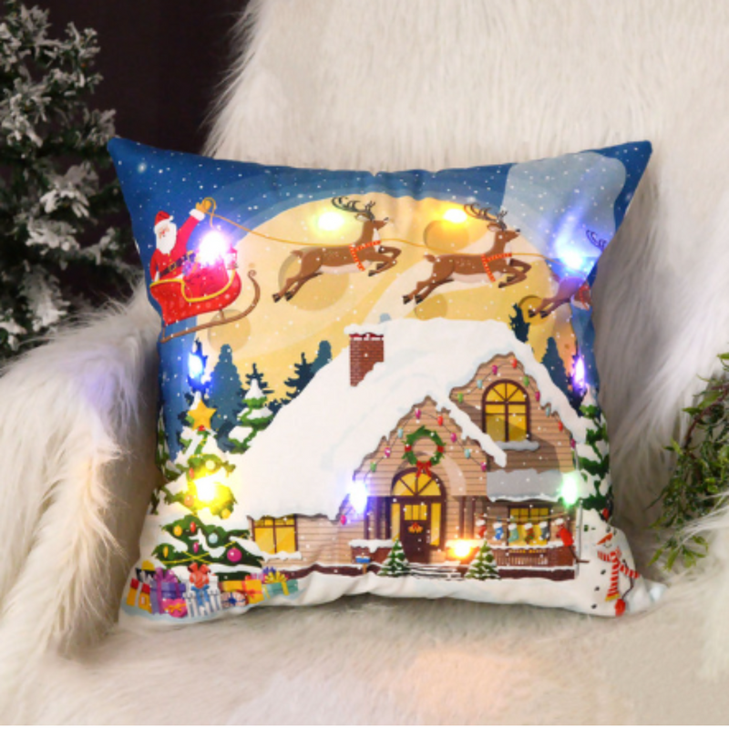 ¡DE TEMPORADA! FUNDAS COJINES LED NAVIDEÑAS